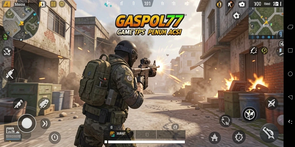 Tangkapan layar GASPOL77 menampilkan duel intens dalam game TPS yang seru.
