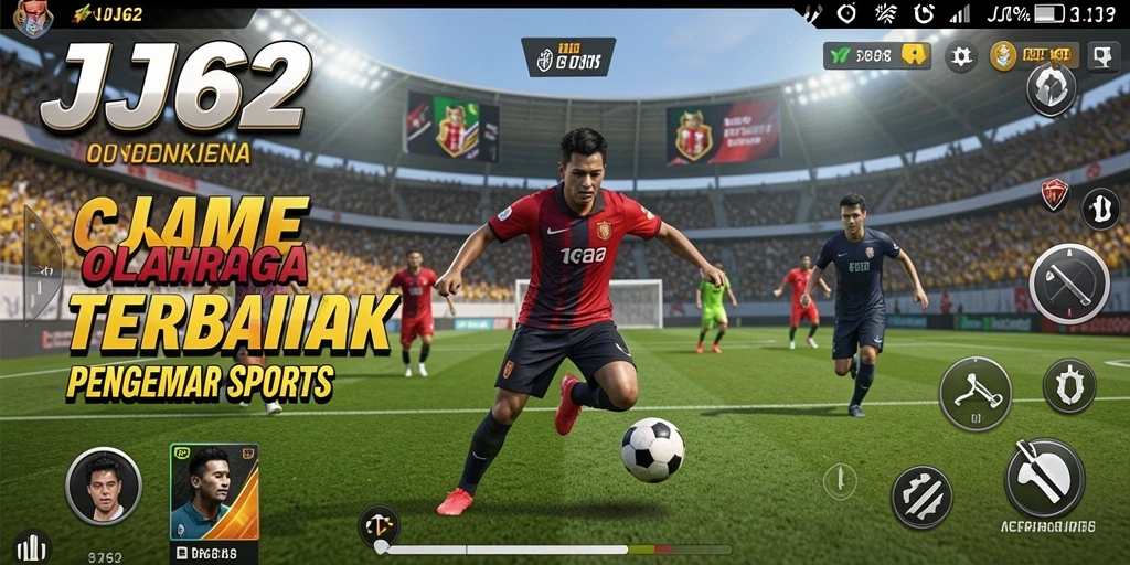 Screenshot gameplay JJ62 menampilkan pertandingan olahraga yang seru.