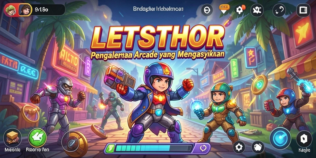 Tampilan gameplay LETSTHOR yang penuh aksi dan tantangan.